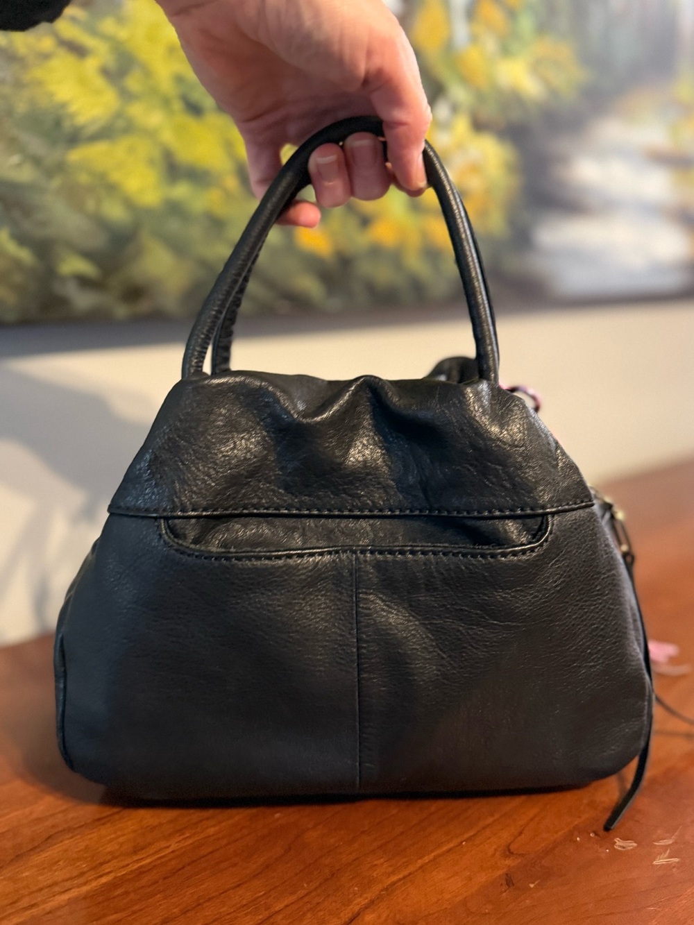 HOBO Mini Darling Satchel Buttery Soft Black Leather Slouchy Dumpling Bag - Picture 4 of 13